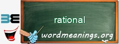 WordMeaning blackboard for rational